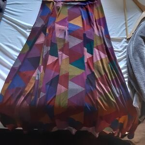 LuLaRoe Colorful Geometric A-Line Skirt